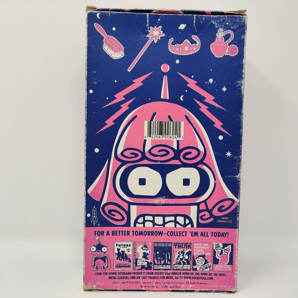 Futurama Gender Bender Robot Wind Up Toy Rocket USA 2001 Collectible Boxed - Picture 16 of 16